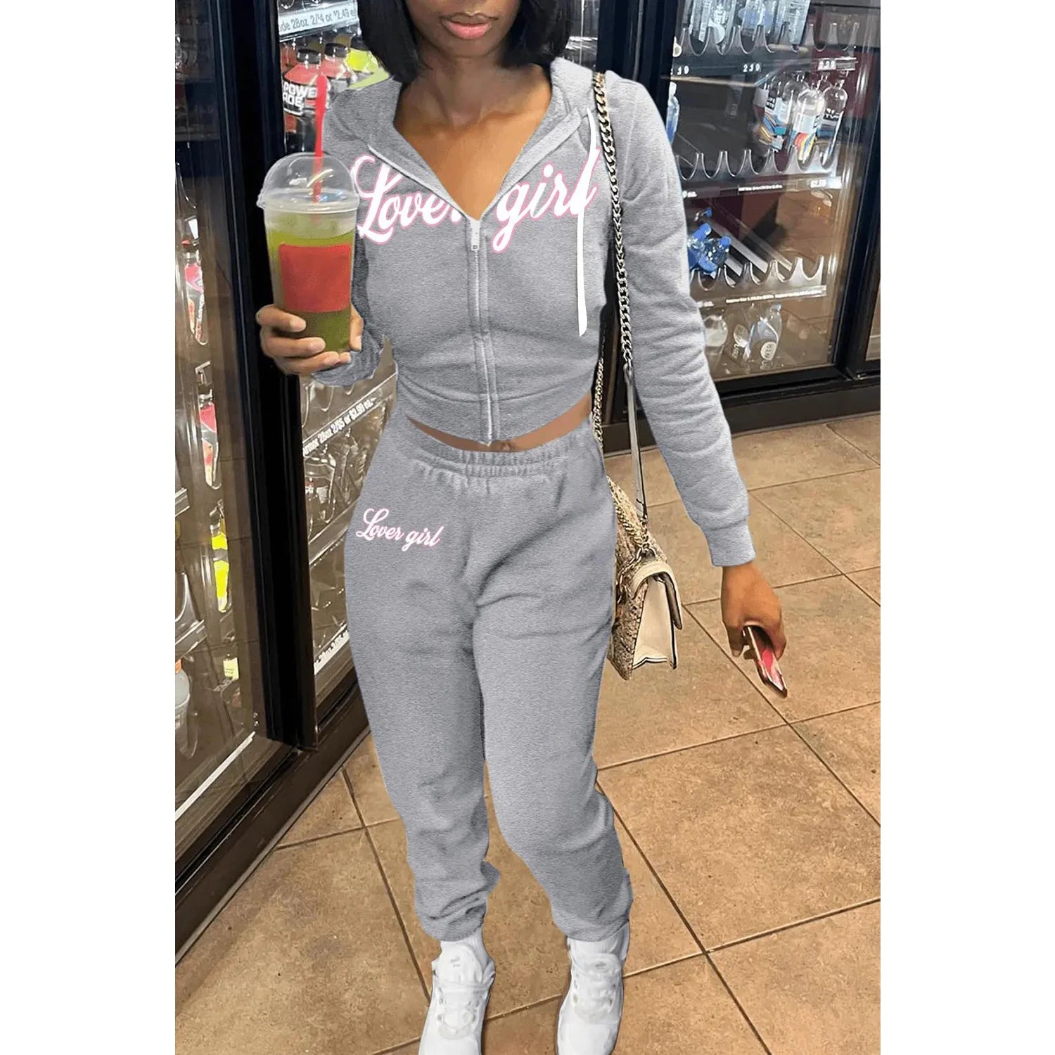 Cropped Hoodie Top Jacket Two Piece Pant Sets 2023 Women Winter Fall Clothes Outfit Y2K Streetwear 2 Piece Set Joggers Tracksuit