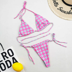 2022 new summer Mini Micro Bikini Set Brazilian Biquinis Triangle Swimwear String Bathing Suit Girl Swimsuit Swim wear Beachwear