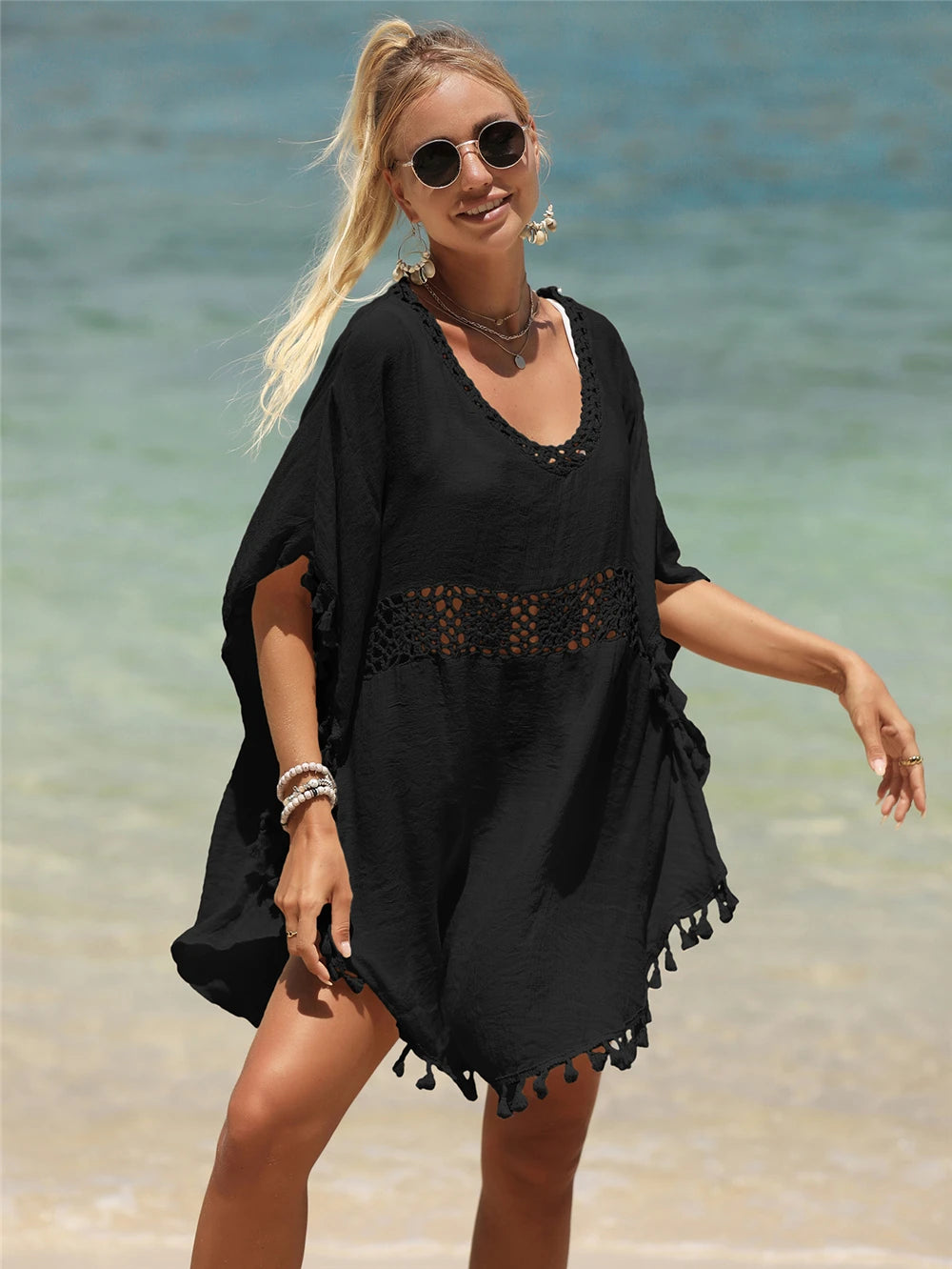 Bohemian Women's Swimsuit Dresses Sexy Beachwear Casual Beach Bathing Suit Cover Up Dress Beach Kimono Cover Ups Beach Dress