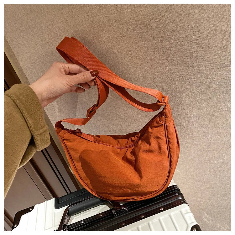 Casual Nylon Hobos Crossbody Bag for Women Designer Shoulder Bags Large Capacity Tote Lady Travel Shopper Bag Female Purses 2025