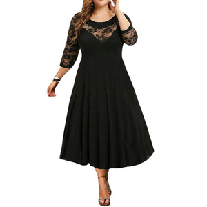 Oversized Long Dress for Women Clothing 2023 Summer Plus Size Elegant Vestidos Loose Dress Female Black Formal Occas Dress