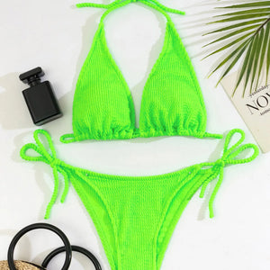 New Fashion Sexy Bikini Solid Swimsuit Women Swimwear Push Up Set Brazilian Bathing Suit Summer Beach Wear Swimming