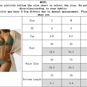 Sexy Crystal Diamond Solid Bikini 2022 Women Halter Bandeau Swimsuit Female Brazilian Swimwear Thong Bikini Set Bathing Suit