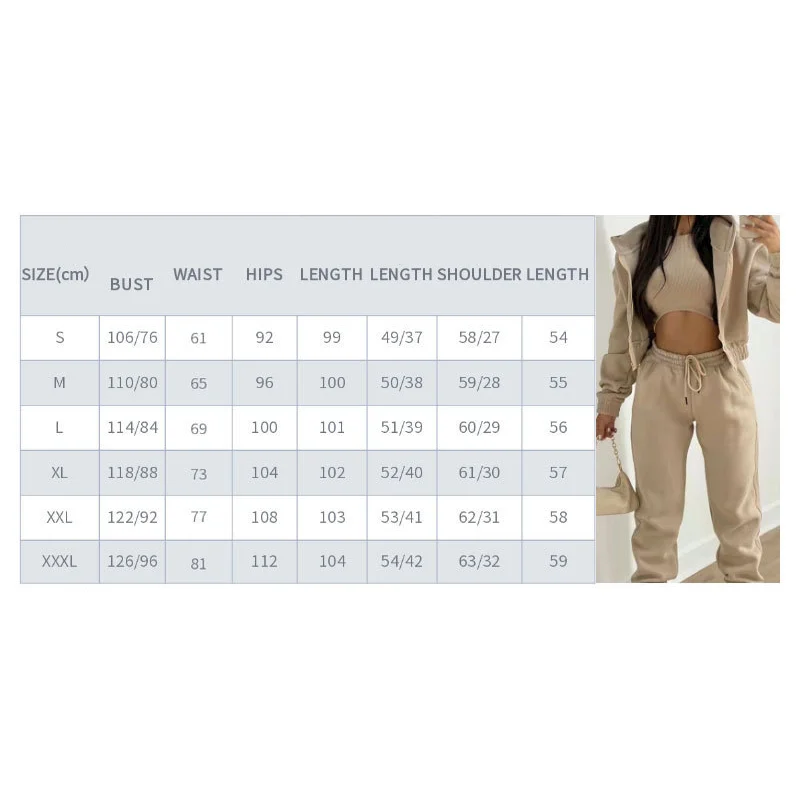 Custom Logo Women's Tracksuit Spring Autumn 3 Pieces Set Hooded Sweatshirt and Sweatpants and Vest Casual Female Jogging Suit