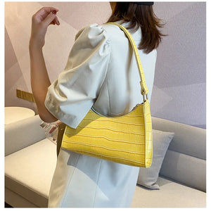 Fashion Exquisite Shopping Bag Retro Casual Women Totes Shoulder Bags Female Leather Solid Color Chain Handbag