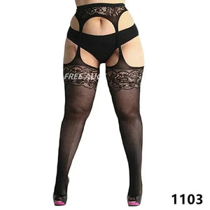 Plus Size Women  Lace Stockings Fishnet Lingerie Pantyhose Tights