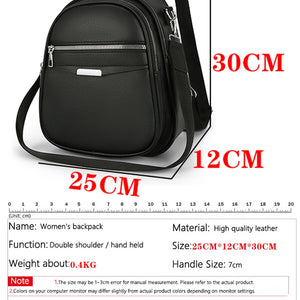 Multi Functional Female Backpack High Quality Leather Mochilas Luxurious Women's Designer Brand Backpacks Travel Bagpack Sac