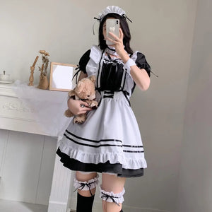 Lolita Servant Kawaii Apron Dress Japanese Anime Show Cosplay Costume High Quality Maid Outfit Women Sexy Lingerie Stage Uniform