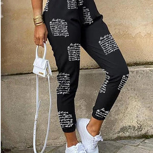 New Summer Jumpsuit Women Elegant Casual Lapel Buckle Printed Female Jumpsuit Woman Trousers Playsuit Overalls Bodysuit Romper