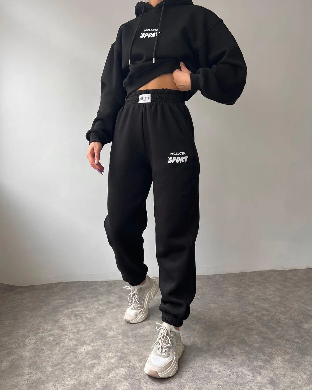 Women Thickened Tracksuit Autumn Winter Warm Hoodies Top Pant Suits Sweatshirts Jogging Pant Outfits Sweatpants 2 Piece Sets