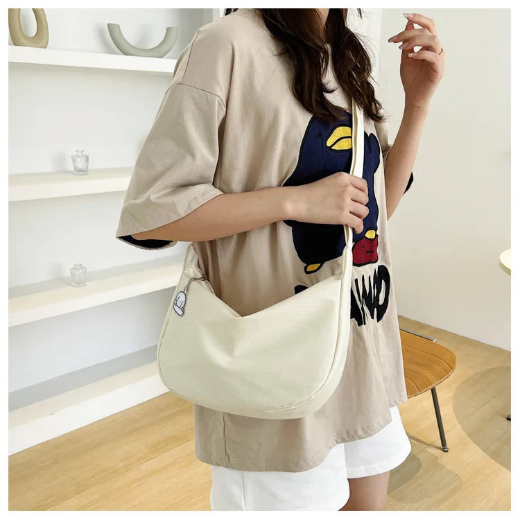 Shoulder Bags Women Solid Harajuku All-match Simple Multifunction Handbags Large Capacity Crossbody Bags for Women Teens Purse