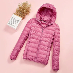 Plus Size 7xl 6xl 5xl Fall Women's Lightweight Water-Resistant Packable Hooded Jackets Autumn Winter Warm Female Down Coats