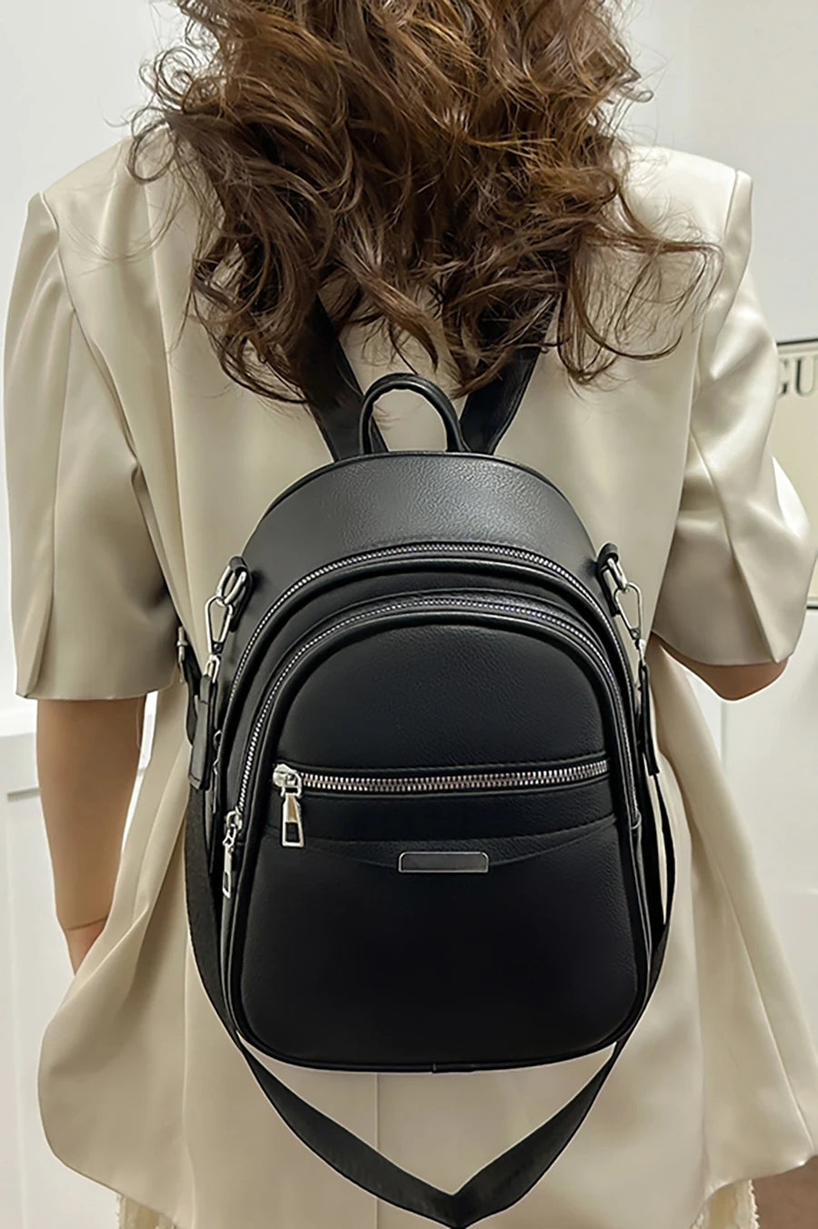 Multi Functional Female Backpack High Quality Leather Mochilas Luxurious Women's Designer Brand Backpacks Travel Bagpack Sac