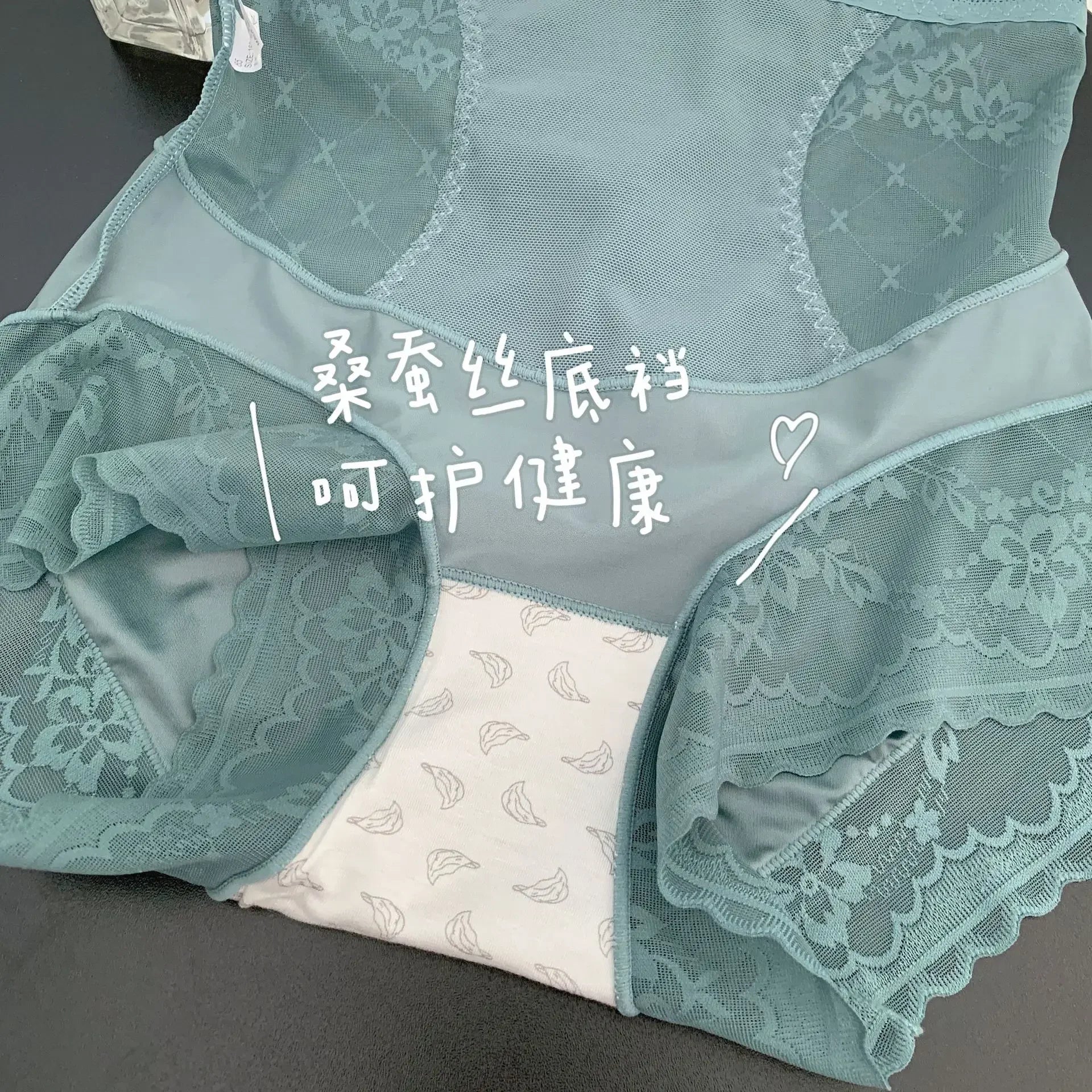 Retro Women High-Rise Underwear High Quality Antibacterial Lady Briefs Panties Female Lingerie Intimates Satin Surface Bow