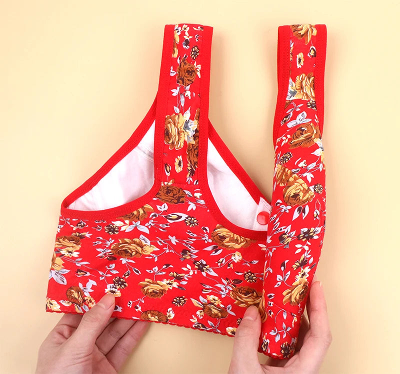 Thin Confortable Bra For Women Wire Free Bras Cotton Front Closure Underwear Female Everyday Lingerie Colorful Floral