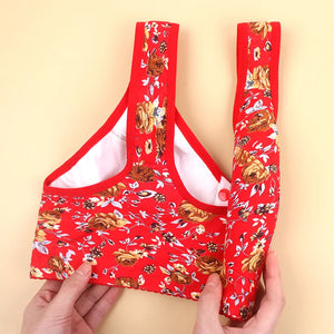 Thin Confortable Bra For Women Wire Free Bras Cotton Front Closure Underwear Female Everyday Lingerie Colorful Floral