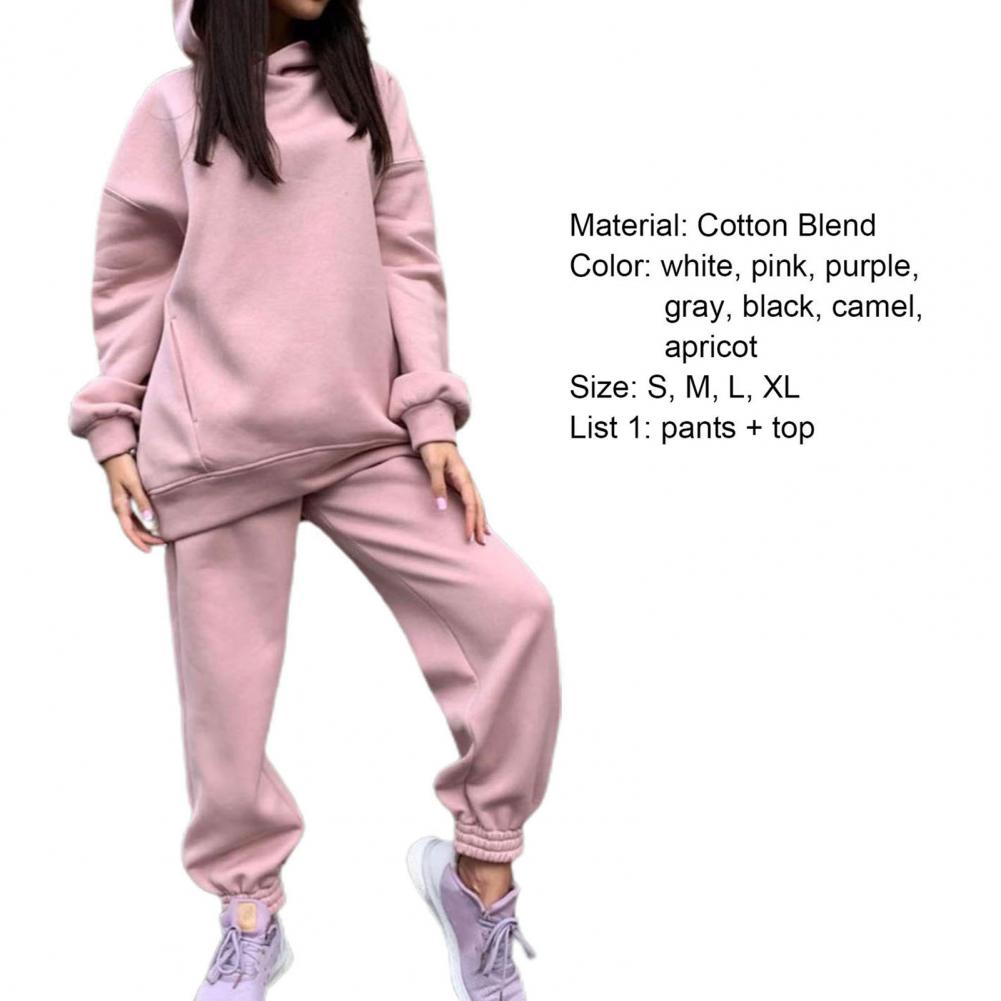 Hoodie pants set Tracksuit Women Outfit Sewing Suits Outfit Two Piece Jogging Set Velour Sweatshirt Hoodie Pants Suit Womens