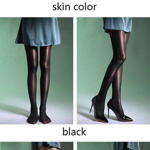 New  Women Silky Glossy Sheer Tights Seamless Anti-Snag Women Tights Female Horse Oil Pantyhose Stockings Sexy Lingerie Clothing