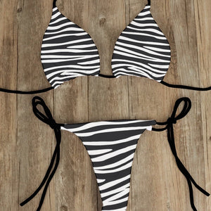 Animal Printed Summer Swimsuit Women Sexy Bikini Underpants Thong G-Strings Swimming Trunks Beachwear Bathing Female Sexy Swims