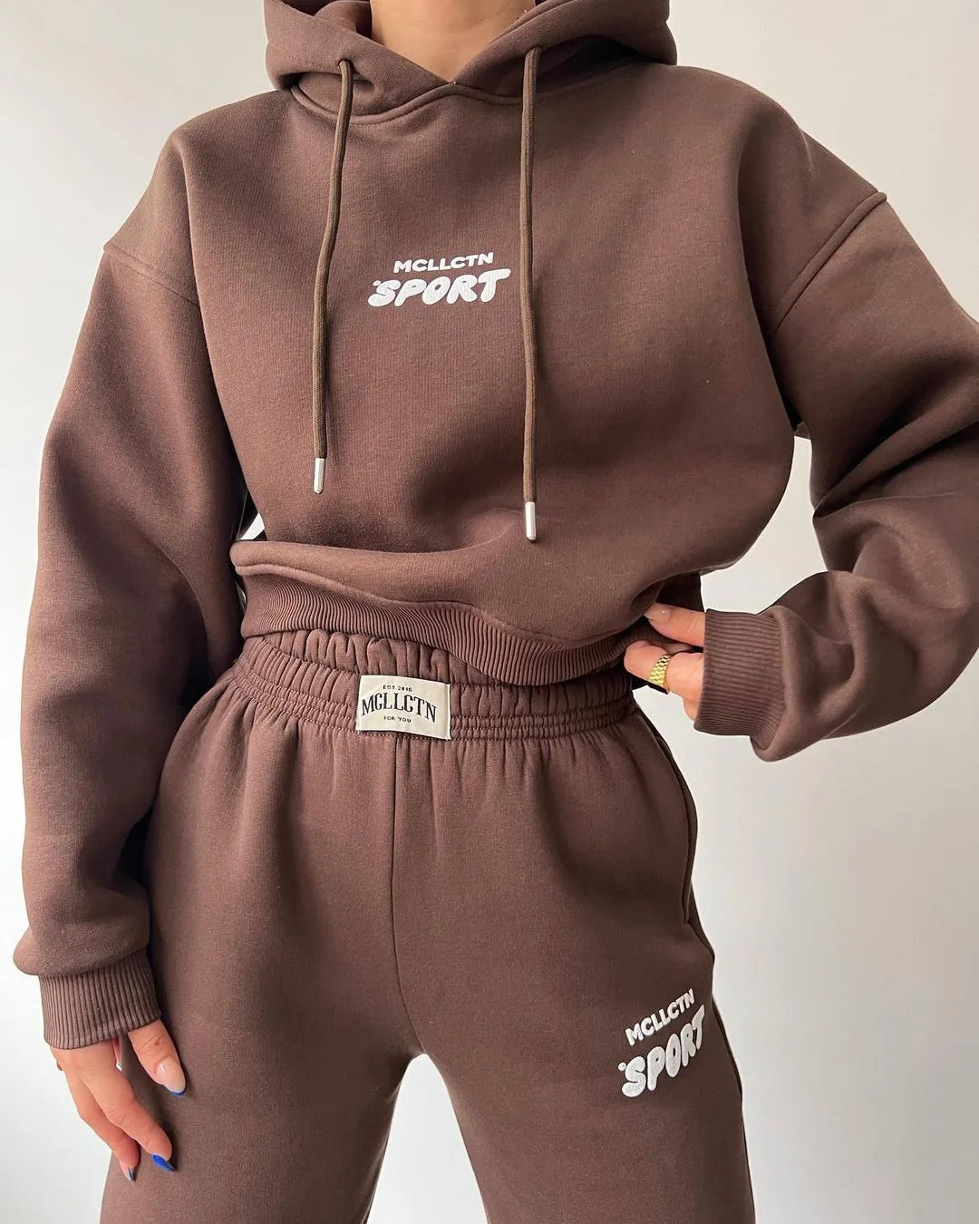 Women Thickened Tracksuit Autumn Winter Warm Hoodies Top Pant Suits Sweatshirts Jogging Pant Outfits Sweatpants 2 Piece Sets