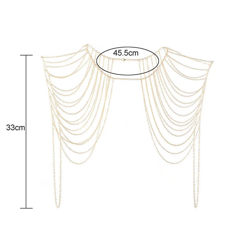 Body Jewelry Sexy Chest Chain Bikini Belly Chains For Women Cross Waist Chains Female Body Suit Girl Beach Fashion Simple Luxury