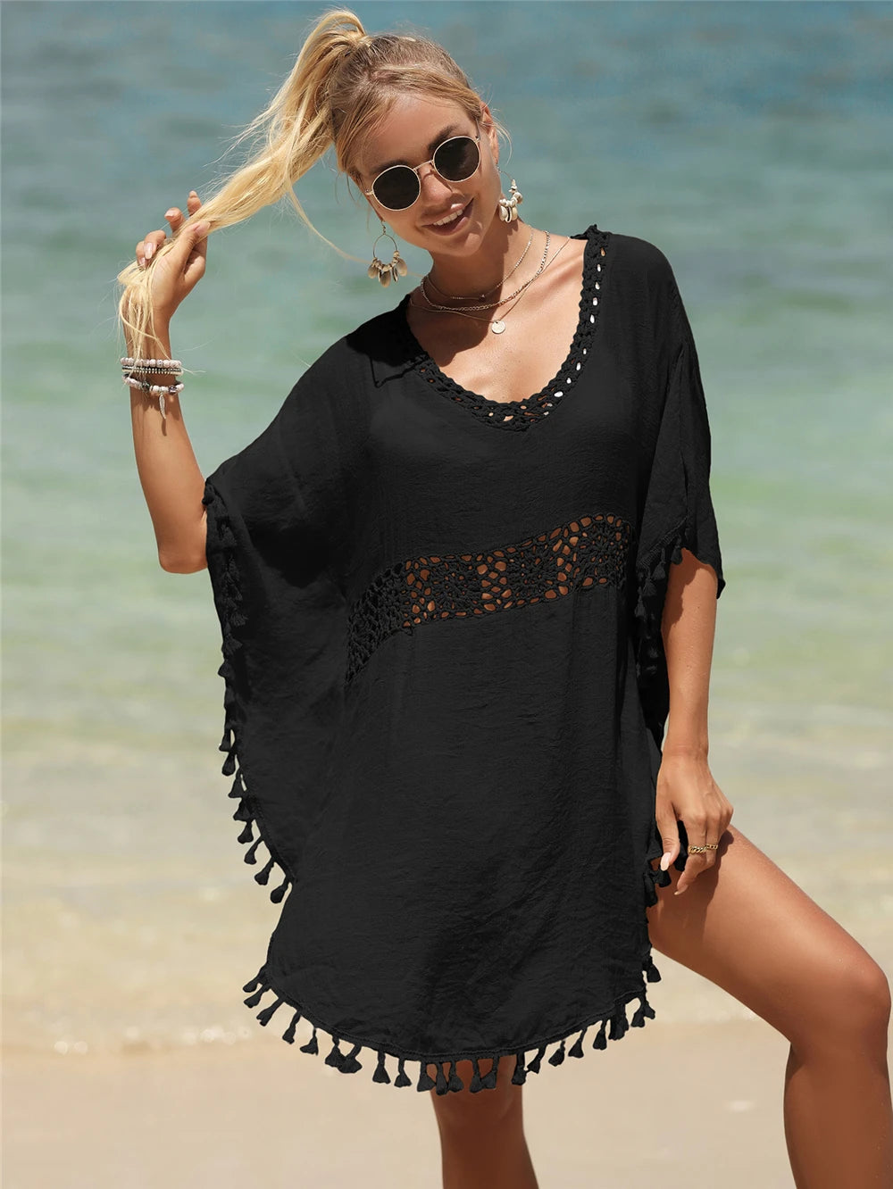 Bohemian Women's Swimsuit Dresses Sexy Beachwear Casual Beach Bathing Suit Cover Up Dress Beach Kimono Cover Ups Beach Dress