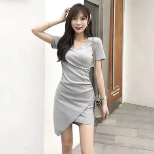 2024 Summer Korean Version New Fashion Sexy Temperament Dresses for Women Slim Fit and Slim Sexy Wrap Hip Skirt Trend