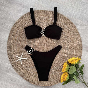 Micro Bikinis 2024 Sexy Women Swimsuits Female Swimwear Spiral Bikini Set Bathing Suit Swimming Suits Beachwear Thong Biquini