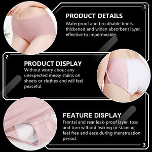 Lingeries Menstrual Pants Mid-waist Period Postpartum Panties Anti-side Leakage Leak-proof Briefs Pink Miss