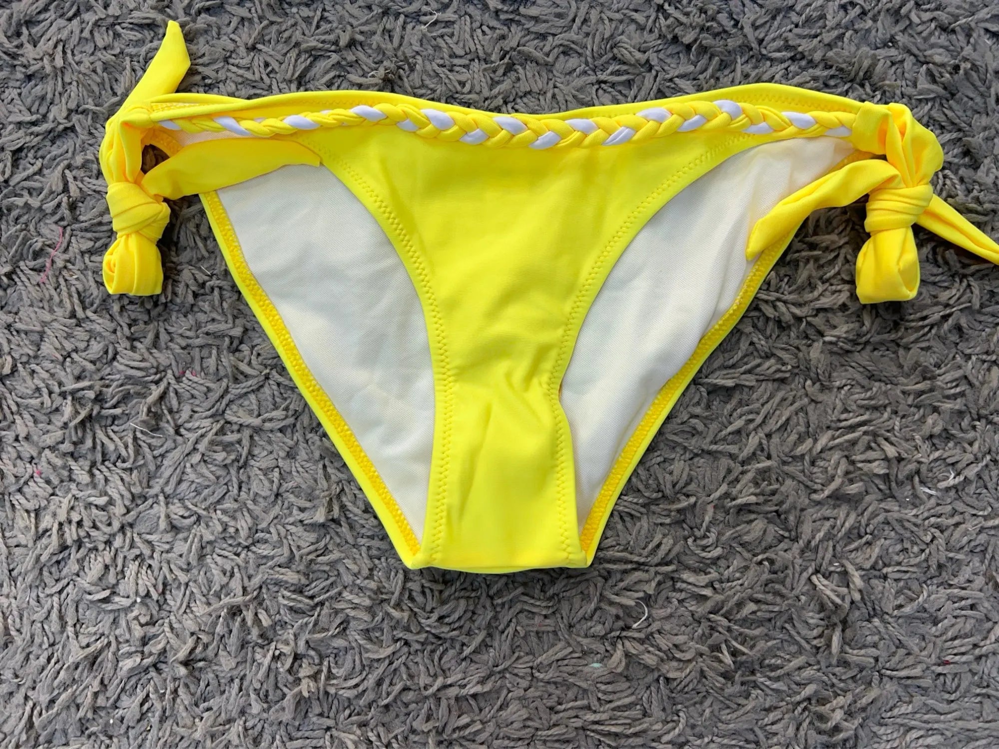 Yellow Backless Bandeau Swimwear Bikini Brazilian 2024 Push Up Bikinis Set Women Sexy Solid Swimsuit Bathing Suits 3XL