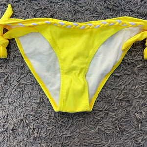 Yellow Backless Bandeau Swimwear Bikini Brazilian 2024 Push Up Bikinis Set Women Sexy Solid Swimsuit Bathing Suits 3XL