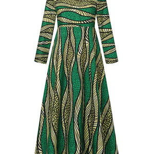 Plus Size 5XL VONDA Maxi Dress 2024 Oversized Women Bohemian Long Sleeve Vintage Printed Sundress Autumn Casual Loose Vestidos