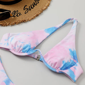 Sexy Micro Bikini 2024 Women Summer One Shoulder Neon High Cut Brazilian Bikini Set Push Up Swimming Suit Swimsuit