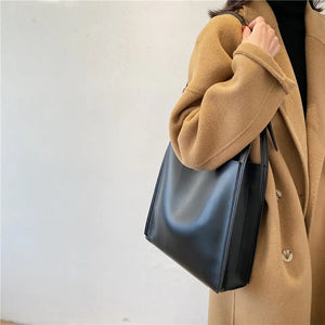 Quality Women Tote Bag Shoulder Leather Handbag 2022 Designer Luxury Totes Large Capacity Solid Color Shopper Bag Women Bolsos