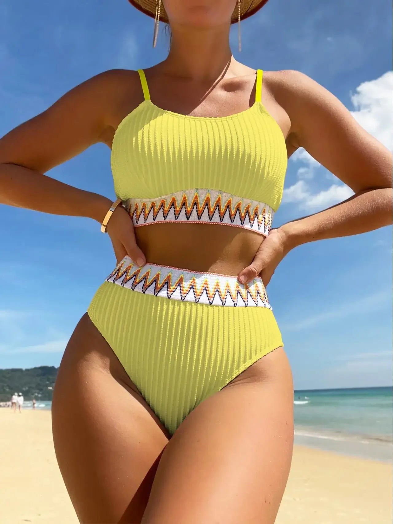 Sexy Bikinis 2024 Women Halter Brazilian Bikini Set Female Pleated Swimsuit New Triangle Swimwear Beach Wear Bathing Suit