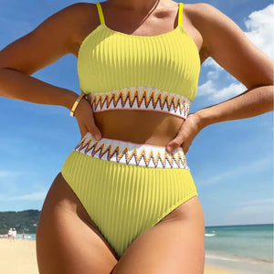 Sexy Bikinis 2024 Women Halter Brazilian Bikini Set Female Pleated Swimsuit New Triangle Swimwear Beach Wear Bathing Suit