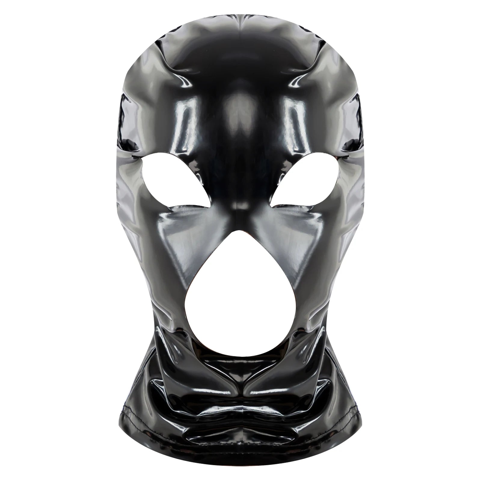 Unisex Latex Hood Mask Head Cover Gloves and Socks Set Open Eyes Mouth Full Face Mask for Lingerie Night Club Cosplay Party Prop