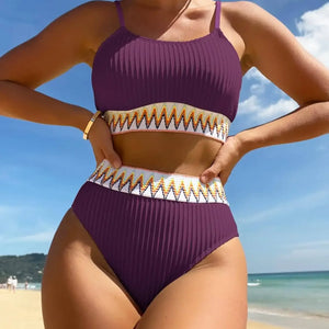 Sexy Bikinis 2024 Women Halter Brazilian Bikini Set Female Pleated Swimsuit New Triangle Swimwear Beach Wear Bathing Suit