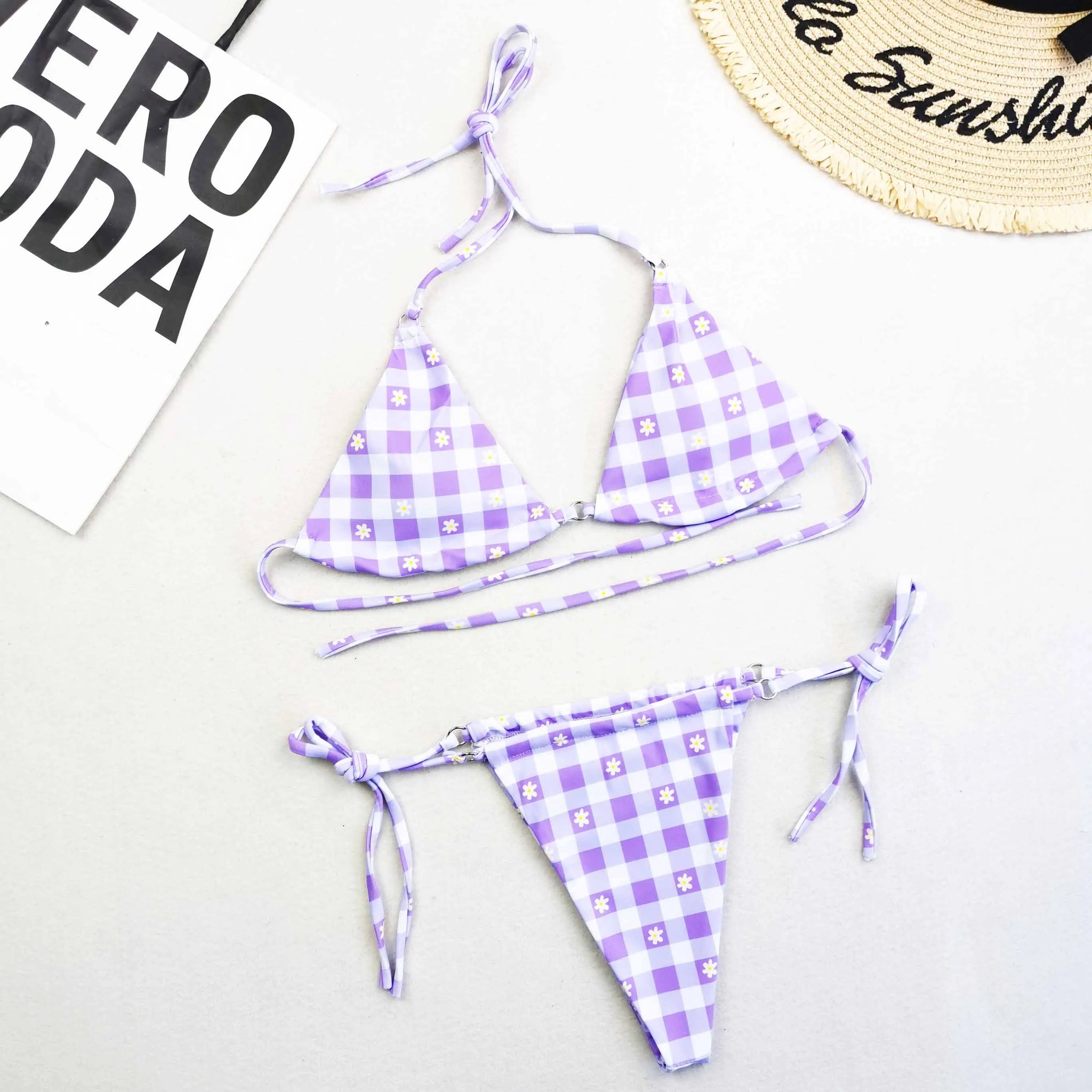 2022 new summer Mini Micro Bikini Set Brazilian Biquinis Triangle Swimwear String Bathing Suit Girl Swimsuit Swim wear Beachwear