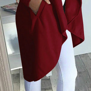 Women's Waterfall Lapel Trench Coat Ladies Cardigan Jacket Outwear Tops Plus Size Clothing Blazer Suit Clothes 2023-2024