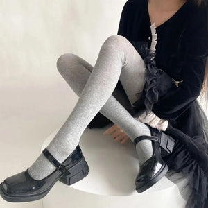 Cotton Thigh High Stockings Pantyhose Tights Women Lingeries Hosiery Lolita Girls Tights Leggings JK Japanese Styles Solid Color