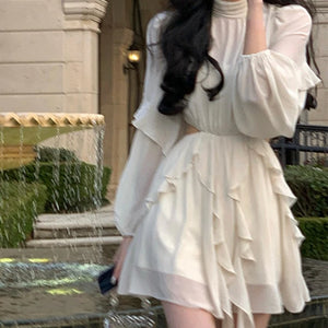 Beach Style Chiffon Y2k Mini Dress Office Lady Casual Long Sleeve Eleg Global Fashions GC Beach Style Chiffon Y2k Mini Dress Office Lady Casual Long Sleeve Eleg Global Fashions GC