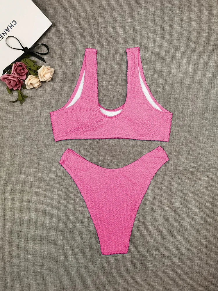 Sexy Bikini 2023 Swimsuit Women Swimwear Push Up Bikini Set Thong Brazilian Bathing Suit Beach Wear Biquini Bather Female