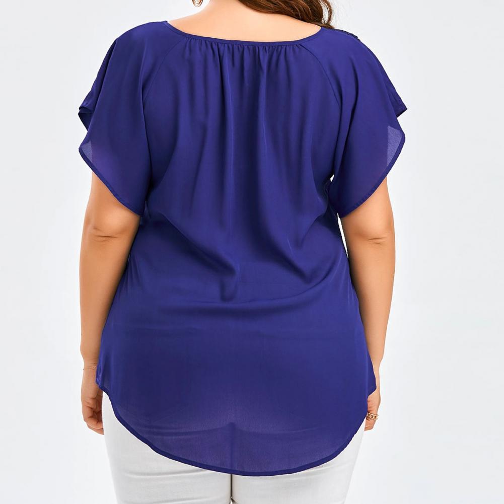 Plus Size Women Blouse V Neck Flare Sleeves Casual Top Lady dresses for women plus size women clothing Large Size 4XL 5XL