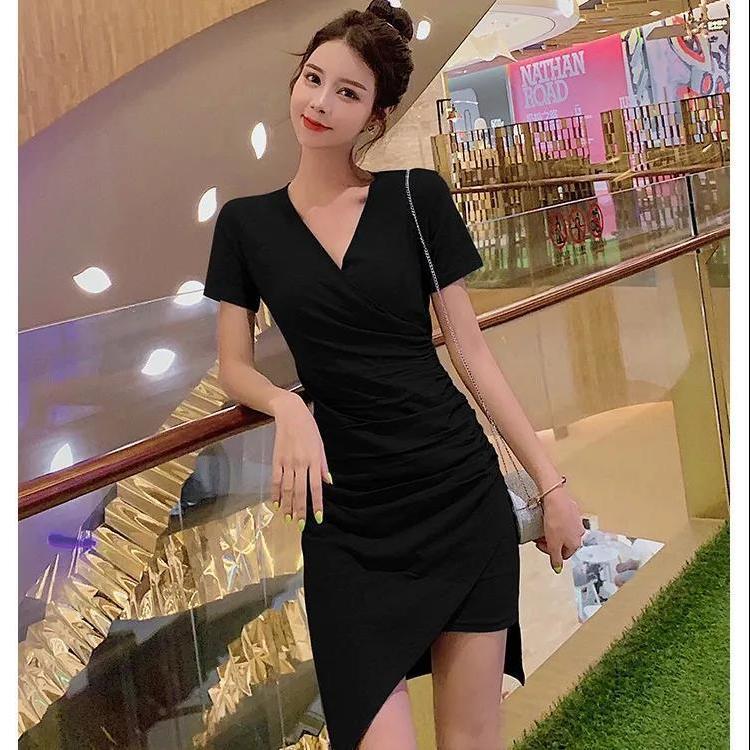 2024 Summer Korean Version New Fashion Sexy Temperament Dresses for Women Slim Fit and Slim Sexy Wrap Hip Skirt Trend