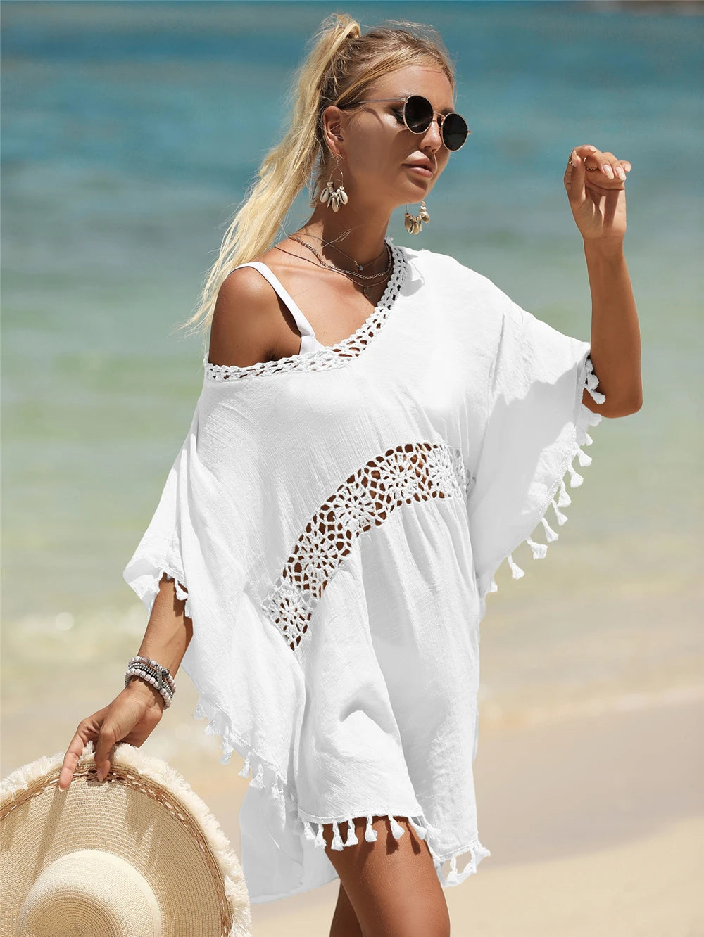 Bohemian Women's Swimsuit Dresses Sexy Beachwear Casual Beach Bathing Suit Cover Up Dress Beach Kimono Cover Ups Beach Dress