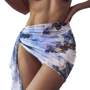 Sexy Style Women Solid Pareo Beach Bikini Cover Up Wrap Skirt Sarong Beachwear Bathing Suit Beachwear Swimsuit