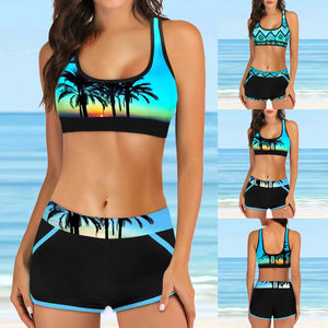 New Tankini Set Two Piece Swimsuit Women High Waist Y2k Bikini Swimwear Luxury Cover Up Beachwear Summer Beach Mujer купальник