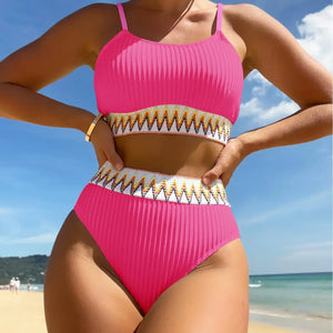 Sexy Bikinis 2024 Women Halter Brazilian Bikini Set Female Pleated Swimsuit New Triangle Swimwear Beach Wear Bathing Suit