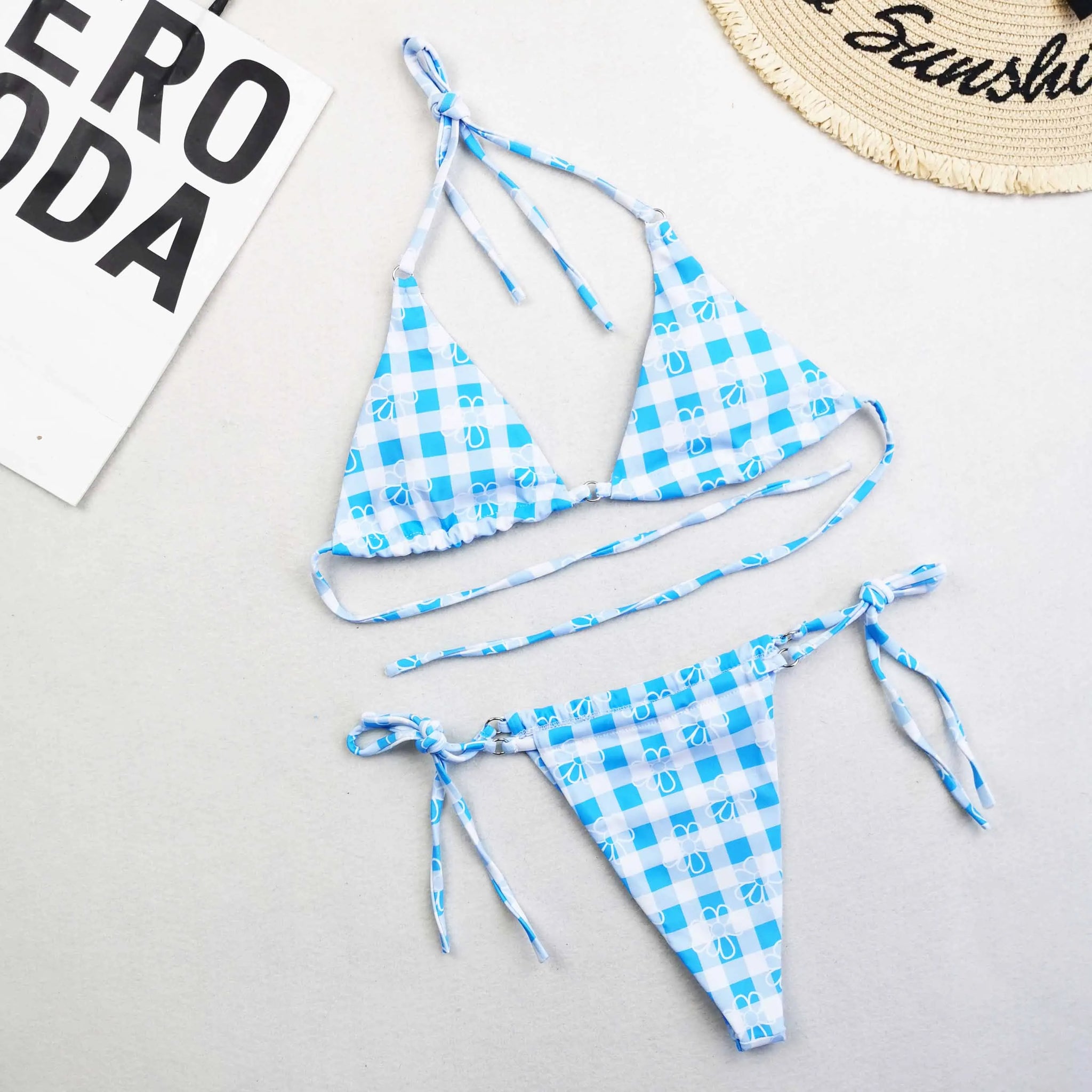 2022 new summer Mini Micro Bikini Set Brazilian Biquinis Triangle Swimwear String Bathing Suit Girl Swimsuit Swim wear Beachwear